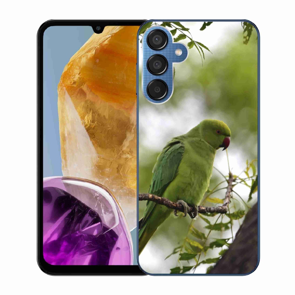 Gelový kryt mmCase na Samsung Galaxy M15 5G - zelený papoušek