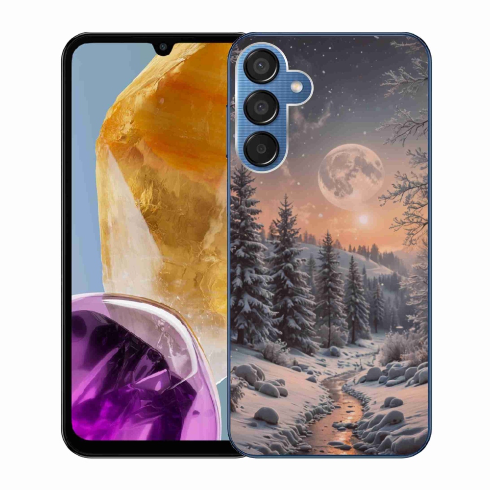 Gelový kryt mmCase na Samsung Galaxy M15 5G - zimní krajina 2