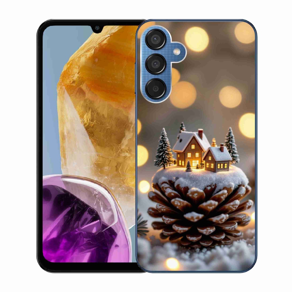 Gelový kryt mmCase na Samsung Galaxy M15 5G - zimní vesnička