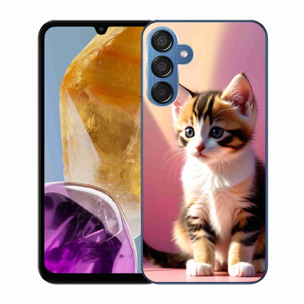Gelový kryt mmCase na Samsung Galaxy M15 5G - zvědavé kotě 2
