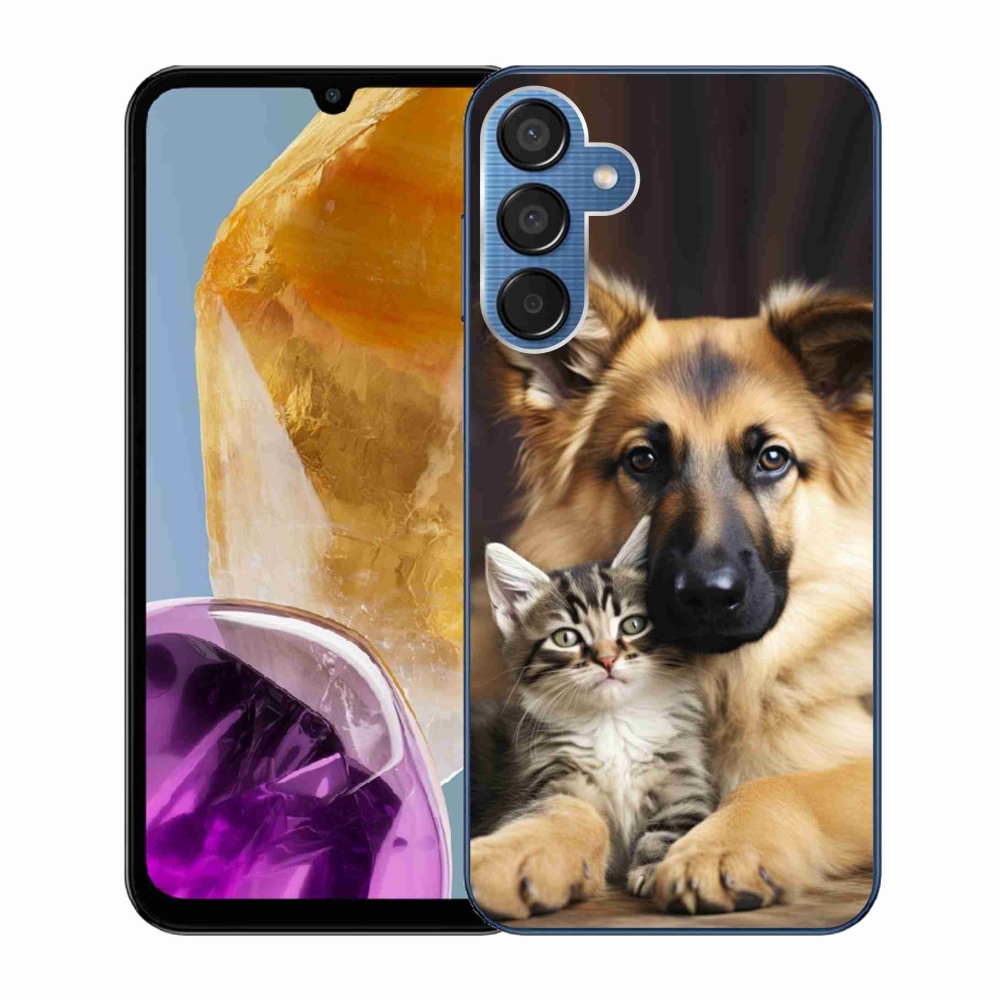 Gelový kryt mmCase na Samsung Galaxy M15 5G - zvířecí přátelství