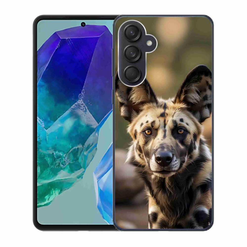 Gelový kryt mmCase na Samsung Galaxy M55 5G - africký divoký pes