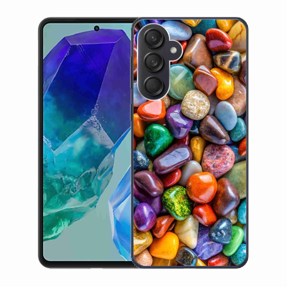 Gelový kryt mmCase na Samsung Galaxy M55 5G - barevné kamínky