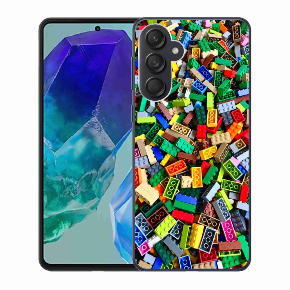 Gelový kryt mmCase na Samsung Galaxy M55 5G - barevné stavební kostky