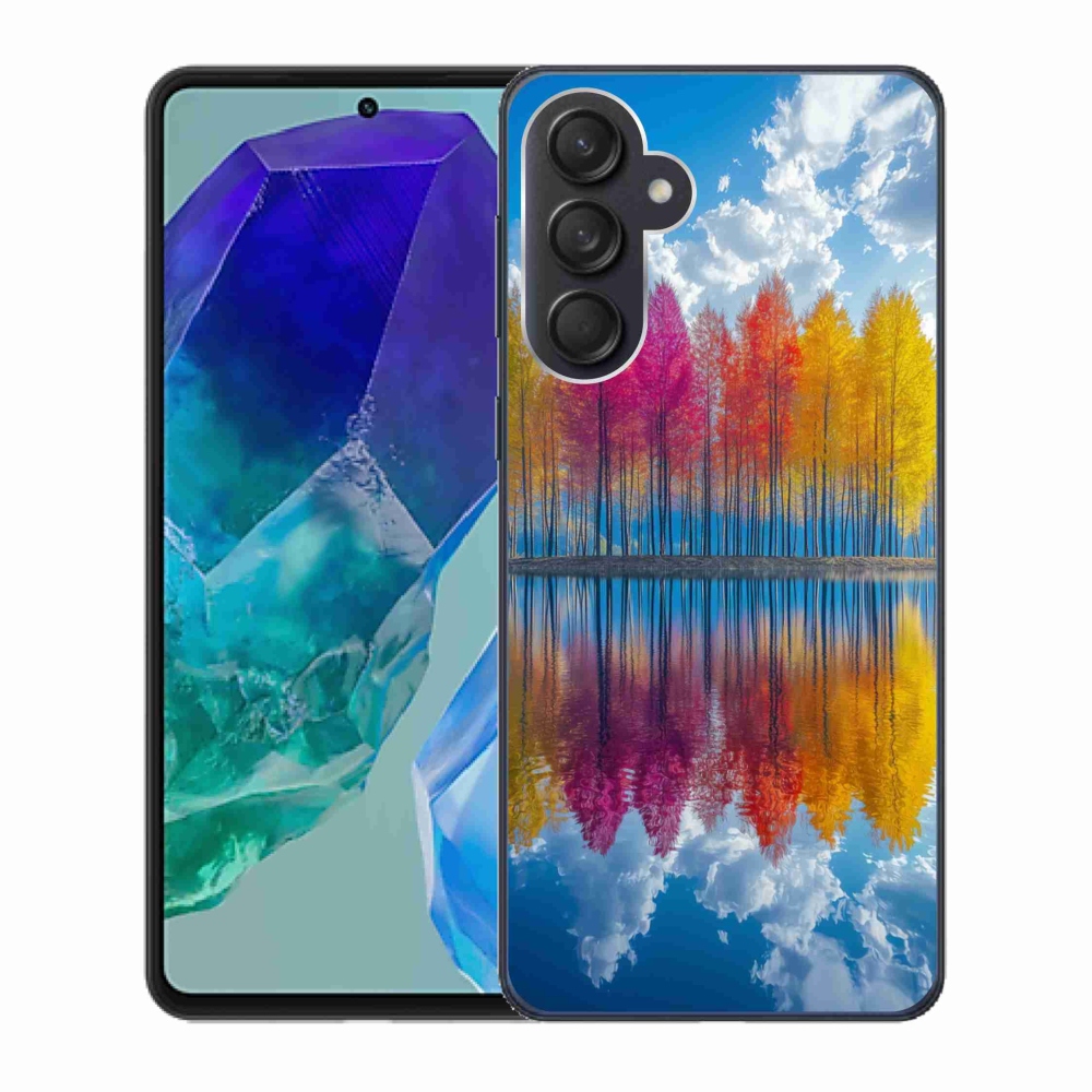 Gelový kryt mmCase na Samsung Galaxy M55 5G - barevné stromy