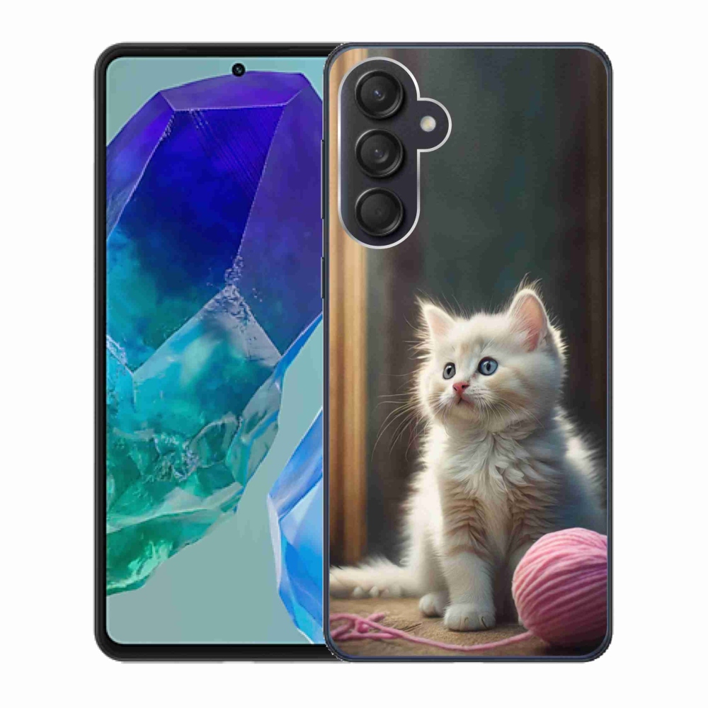Gelový kryt mmCase na Samsung Galaxy M55 5G - bílé kotě 2