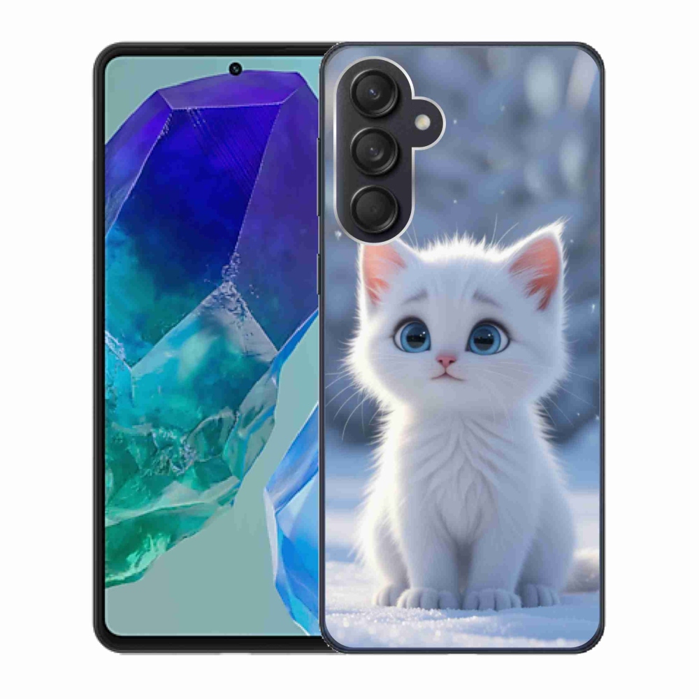 Gelový kryt mmCase na Samsung Galaxy M55 5G - bílé kotě 3