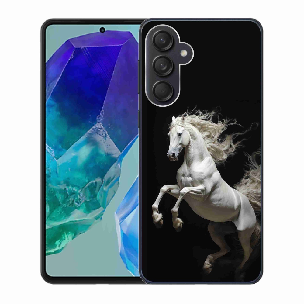 Gelový kryt mmCase na Samsung Galaxy M55 5G - bílý kůň 4