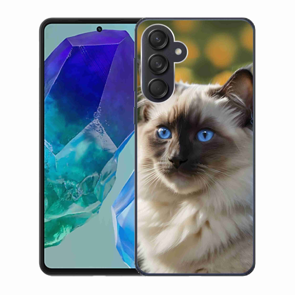 Gelový kryt mmCase na Samsung Galaxy M55 5G - bílý ragdoll