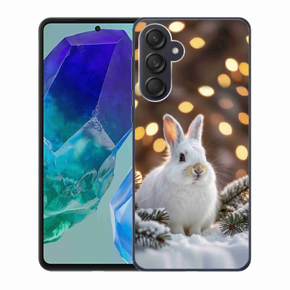 Gelový kryt mmCase na Samsung Galaxy M55 5G - bílý zajíc