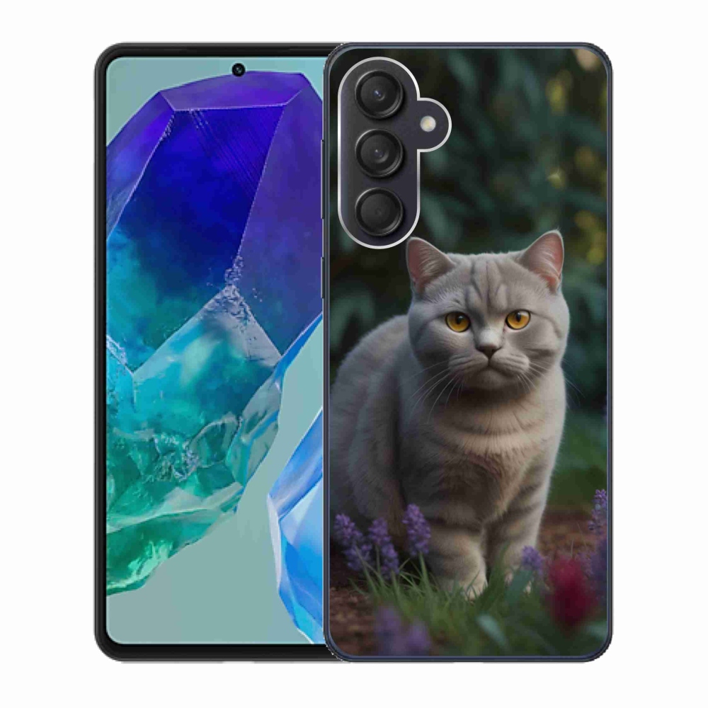 Gelový kryt mmCase na Samsung Galaxy M55 5G - britská kočka