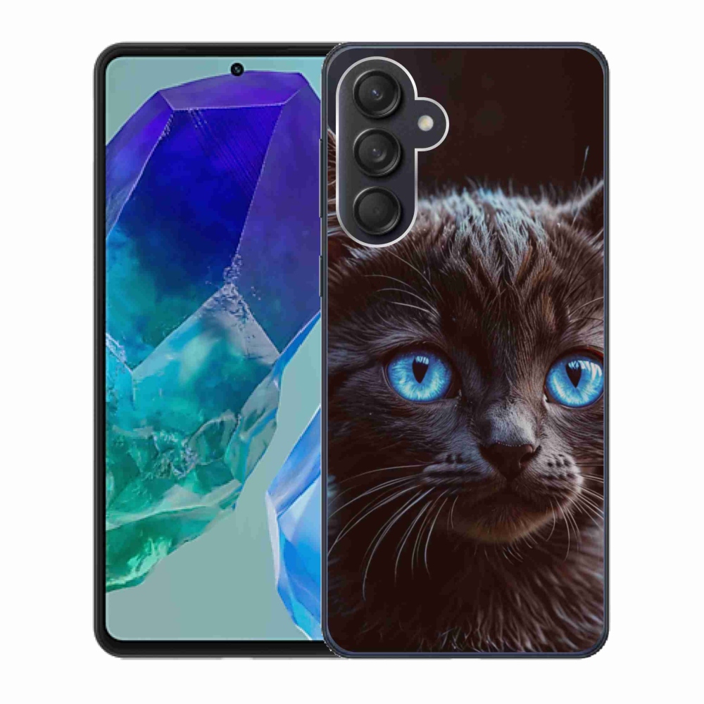Gelový kryt mmCase na Samsung Galaxy M55 5G - černé kotě 2