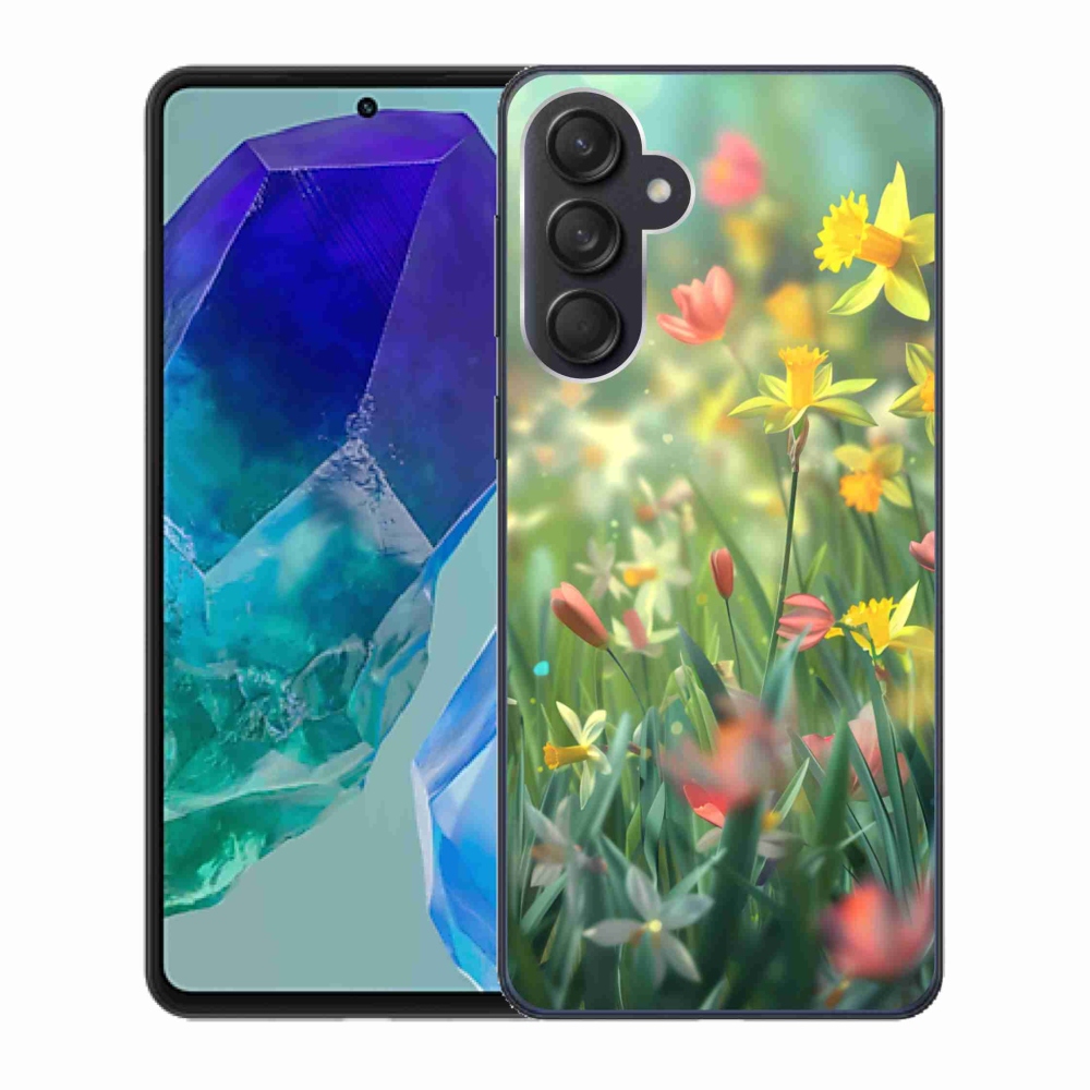 Gelový kryt mmCase na Samsung Galaxy M55 5G - jarní květy