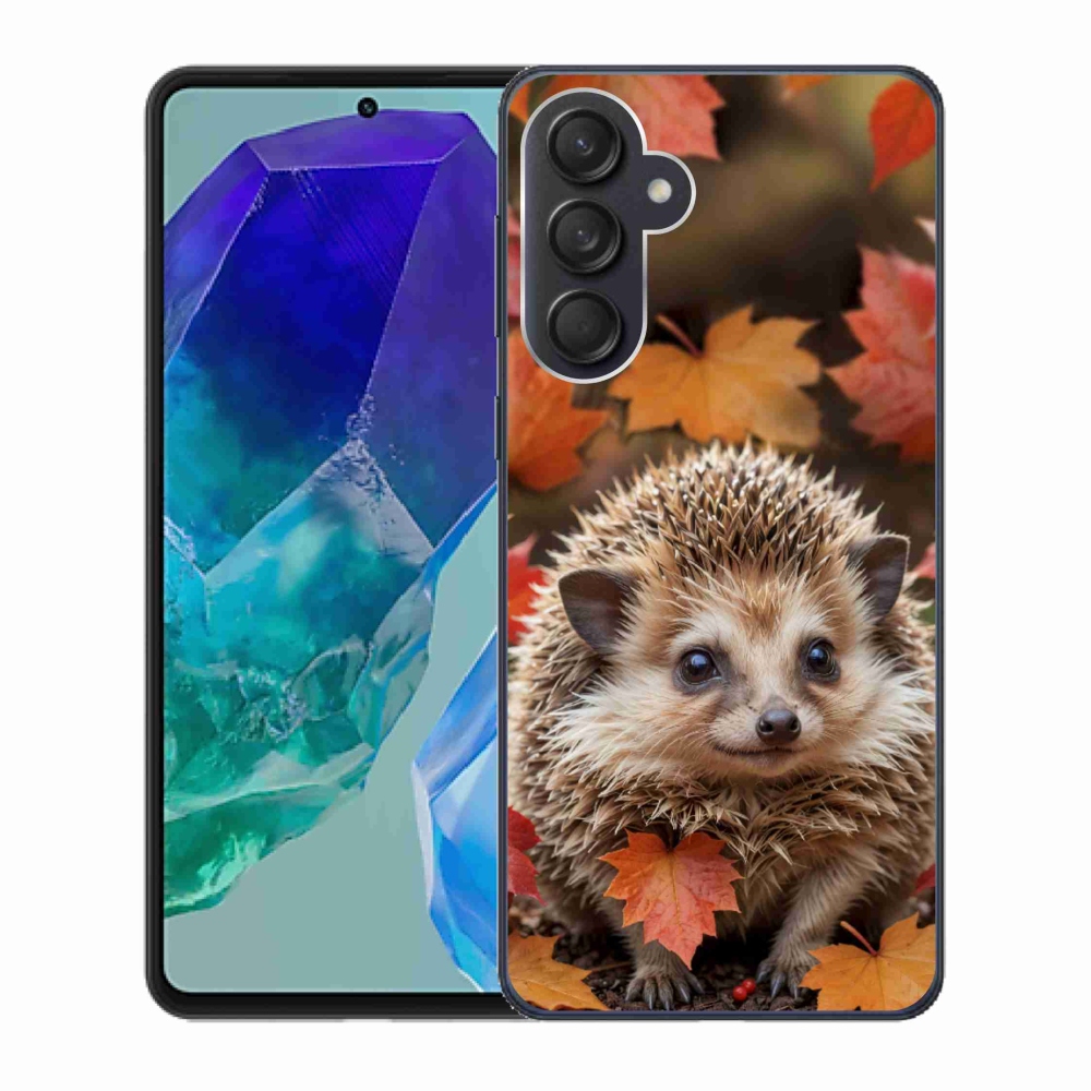 Gelový kryt mmCase na Samsung Galaxy M55 5G - ježek v listí