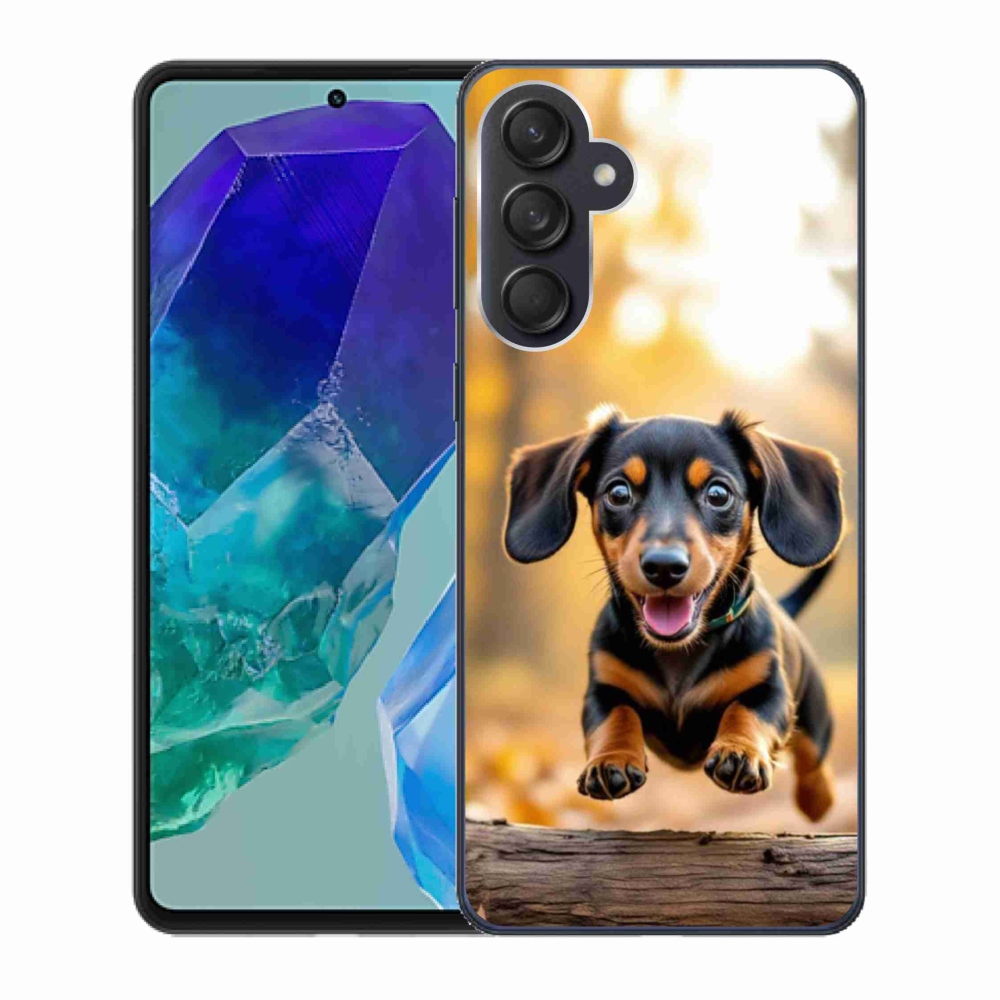 Gelový kryt mmCase na Samsung Galaxy M55 5G - jezevčík 2