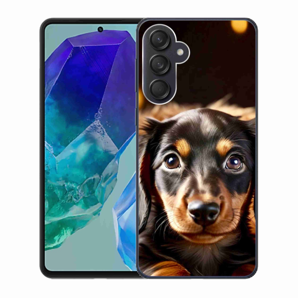 Gelový kryt mmCase na Samsung Galaxy M55 5G - jezevčík