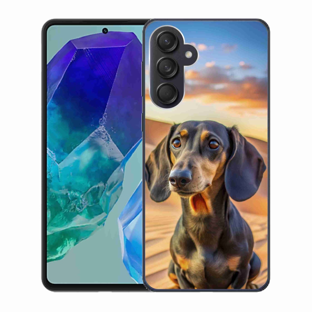 Gelový kryt mmCase na Samsung Galaxy M55 5G - jezevčík 3 