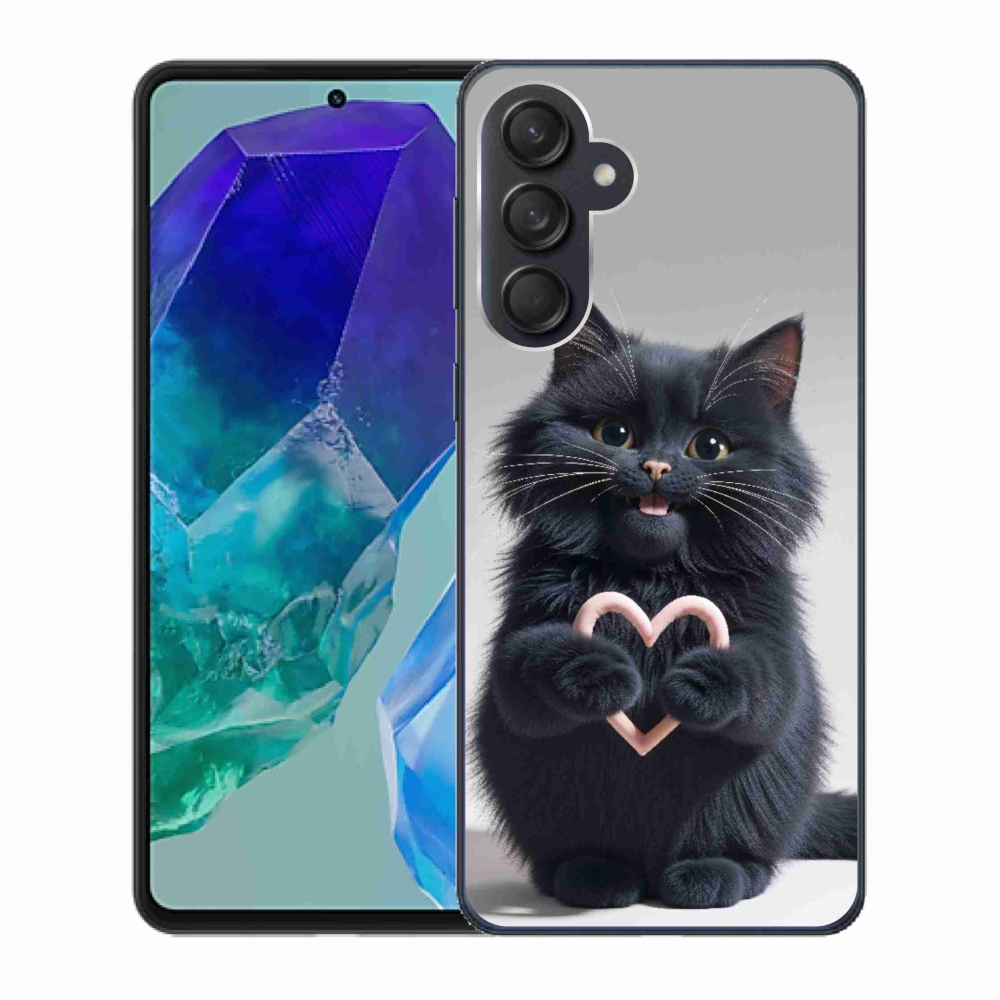 Gelový kryt mmCase na Samsung Galaxy M55 5G - kočičí láska 3