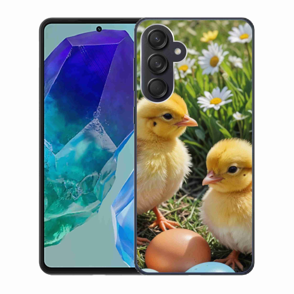 Gelový kryt mmCase na Samsung Galaxy M55 5G - kuřátka