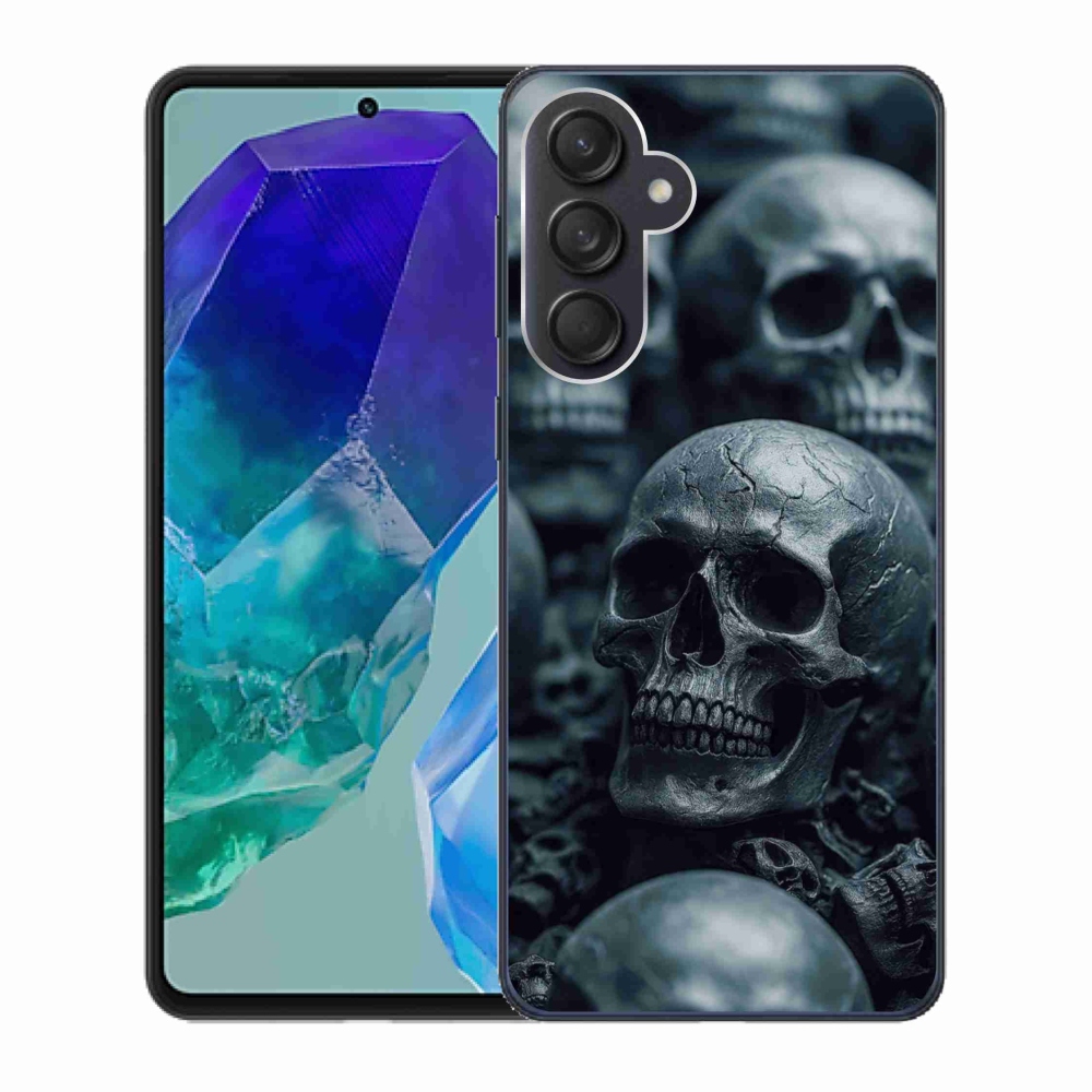 Gelový kryt mmCase na Samsung Galaxy M55 5G - lebka 2