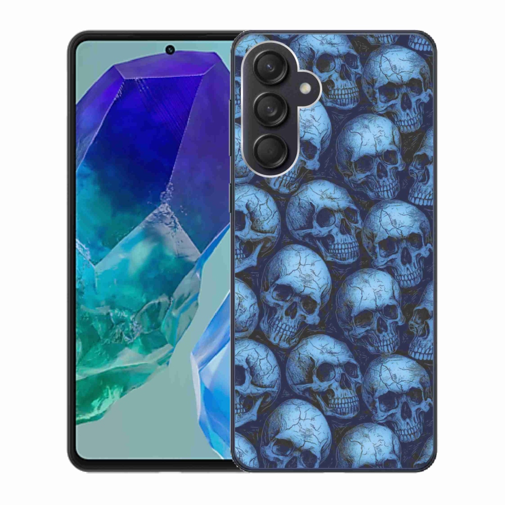 Gelový kryt mmCase na Samsung Galaxy M55 5G - lebky