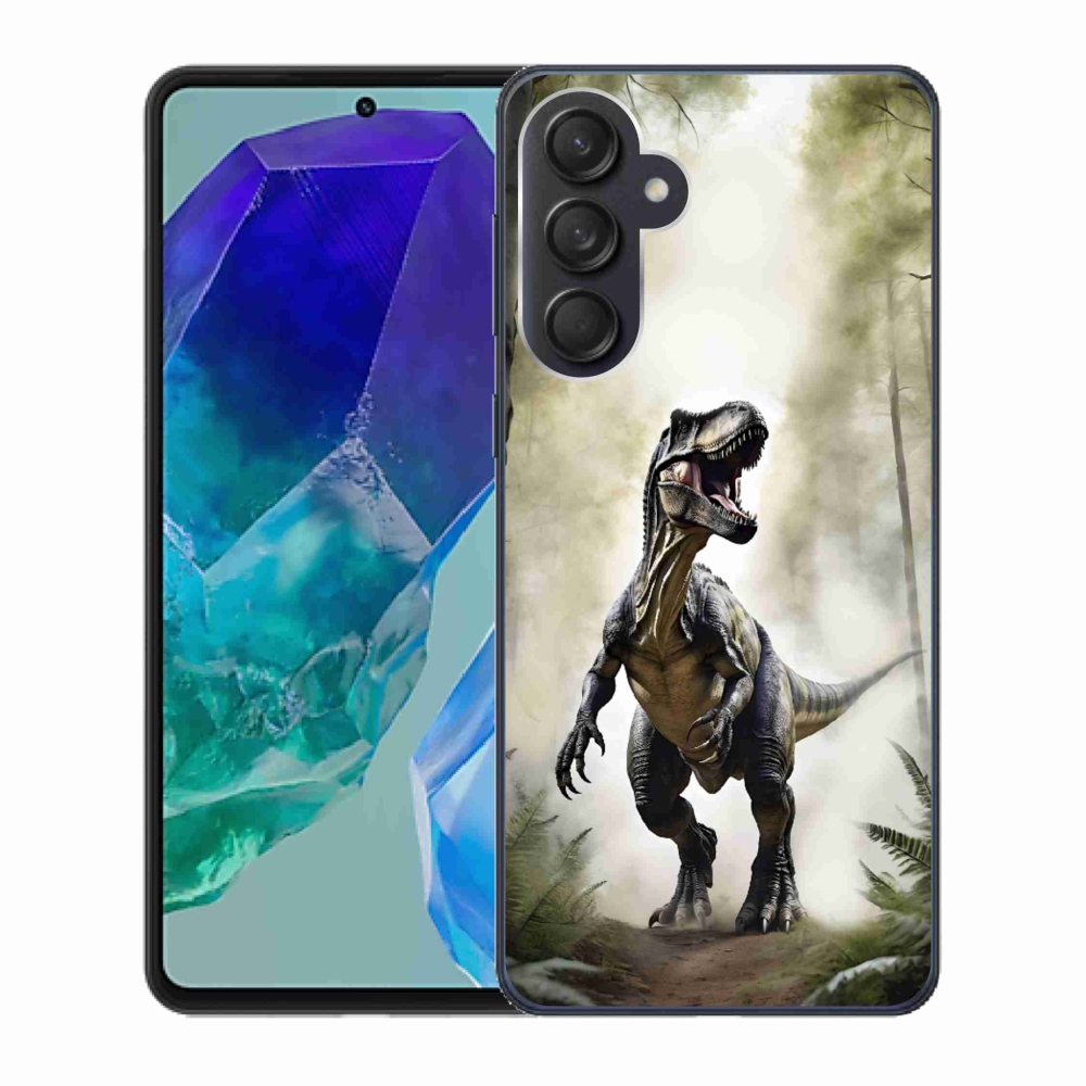 Gelový kryt mmCase na Samsung Galaxy M55 5G - naštvaný T-Rex