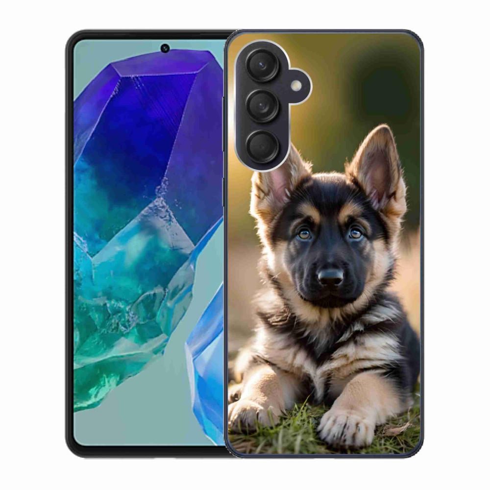 Gelový kryt mmCase na Samsung Galaxy M55 5G - německý ovčák v přírodě