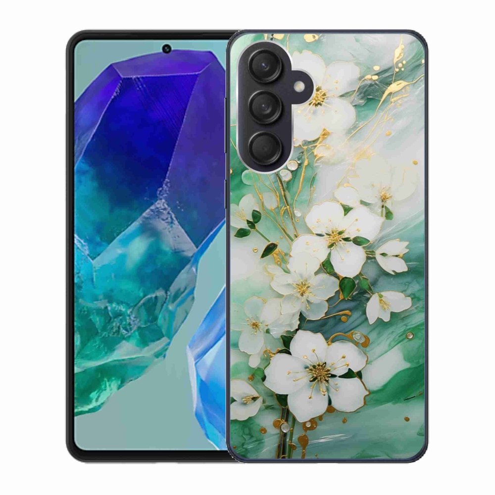 Gelový kryt mmCase na Samsung Galaxy M55 5G - něžné květy