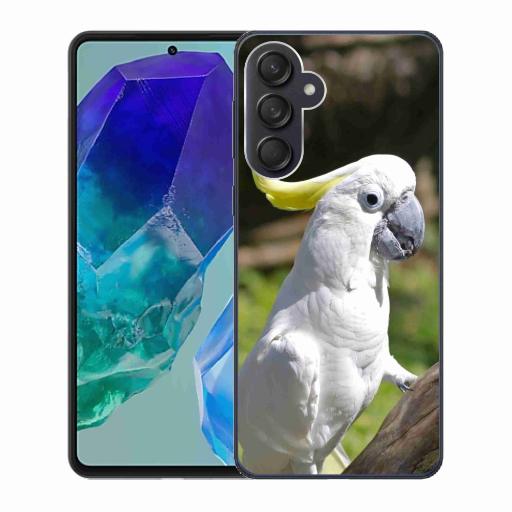 Gelový kryt mmCase na Samsung Galaxy M55 5G - papoušek kakadu 2