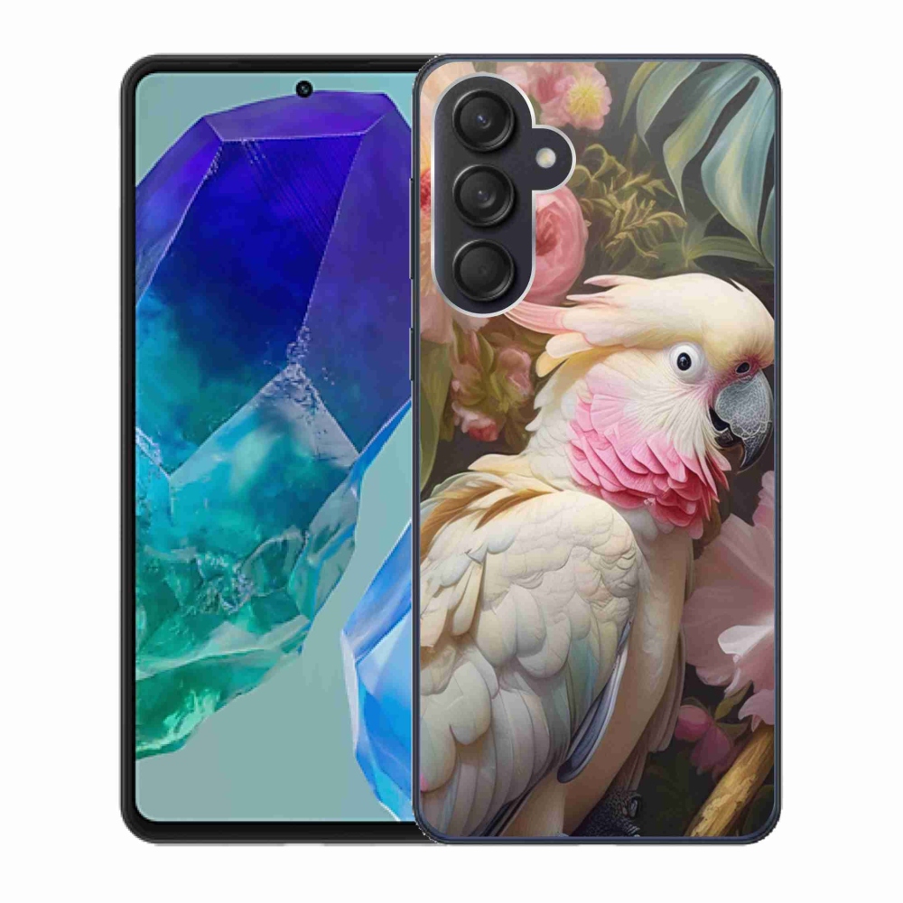 Gelový kryt mmCase na Samsung Galaxy M55 5G - papoušek kakadu růžový 2