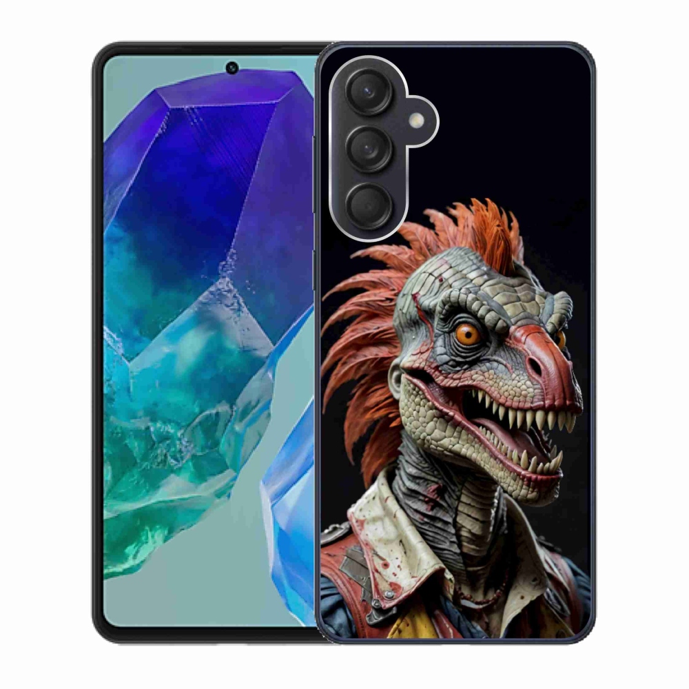 Gelový kryt mmCase na Samsung Galaxy M55 5G - punk dinosaurus