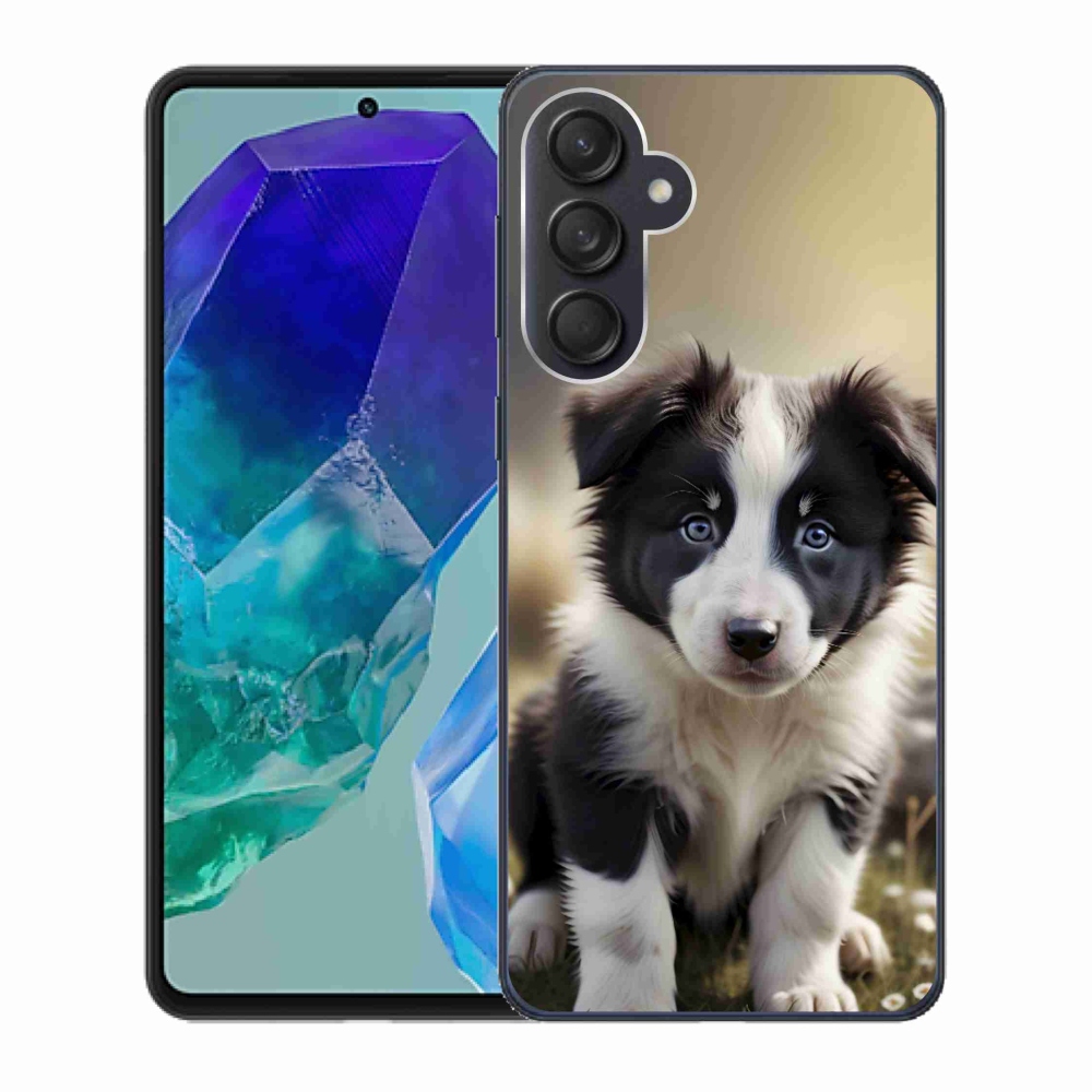 Gelový kryt mmCase na Samsung Galaxy M55 5G - roztomilá border kolie