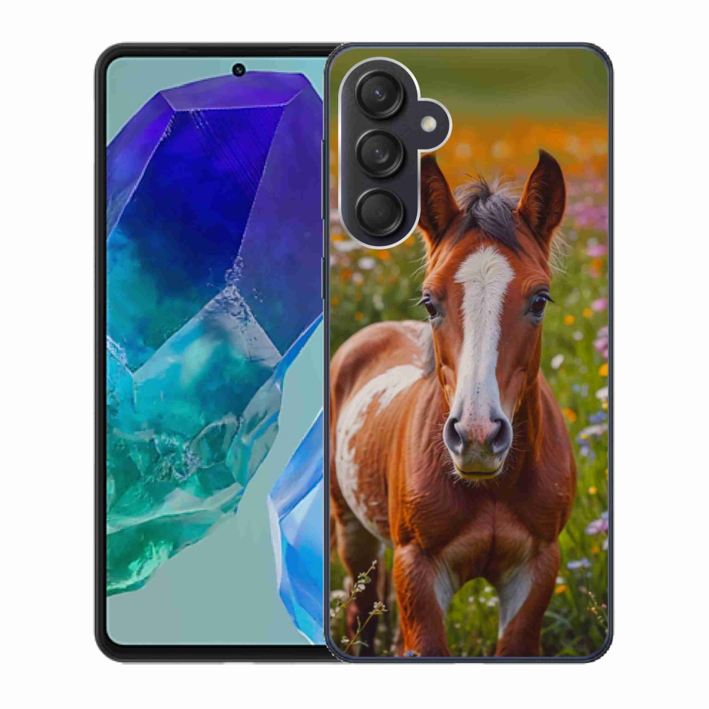 Gelový kryt mmCase na Samsung Galaxy M55 5G - roztomilé hříbě