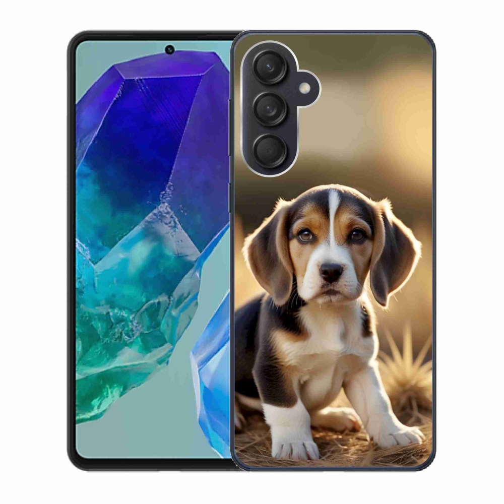 Gelový kryt mmCase na Samsung Galaxy M55 5G - roztomilý bígl