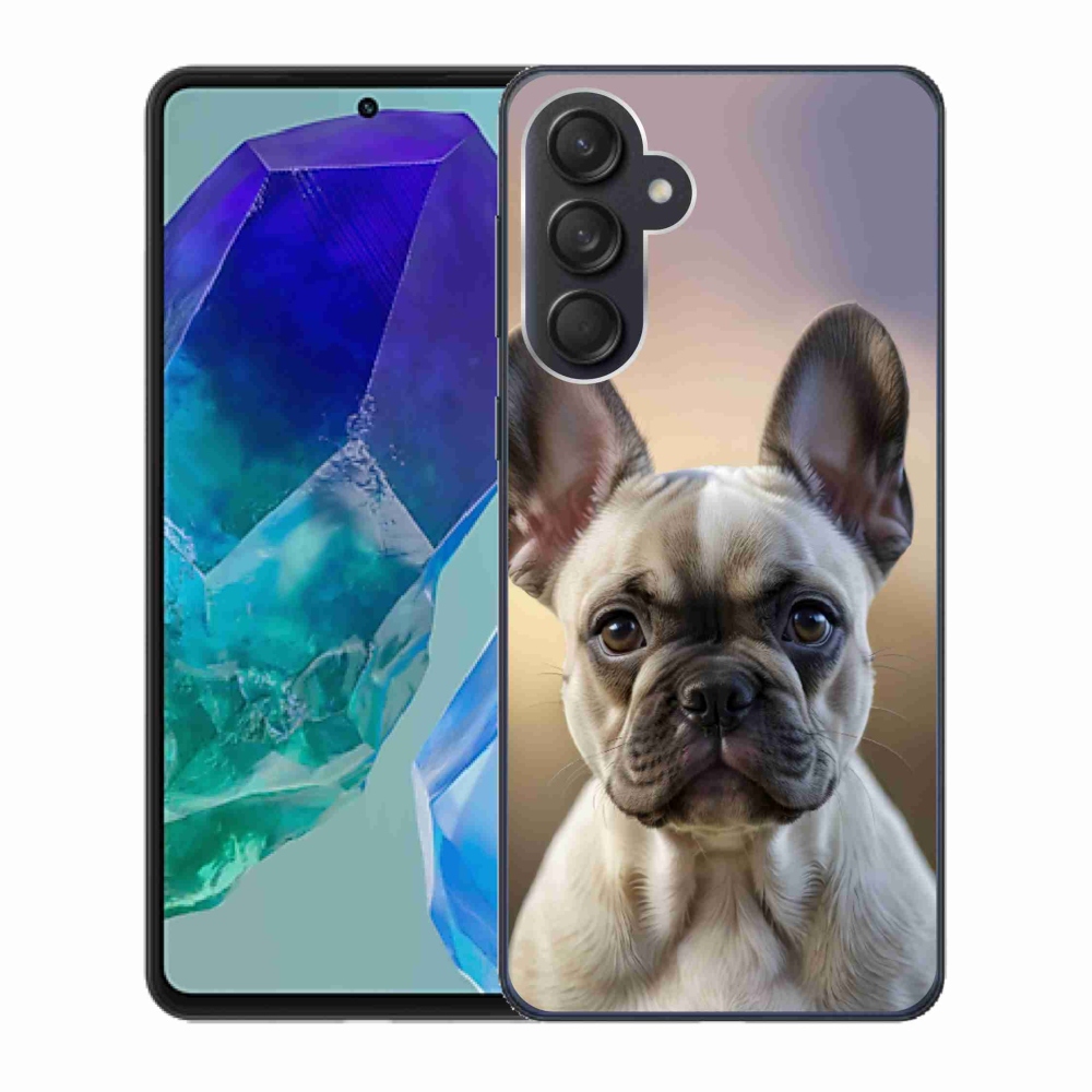 Gelový kryt mmCase na Samsung Galaxy M55 5G - roztomilý francouzský buldoček