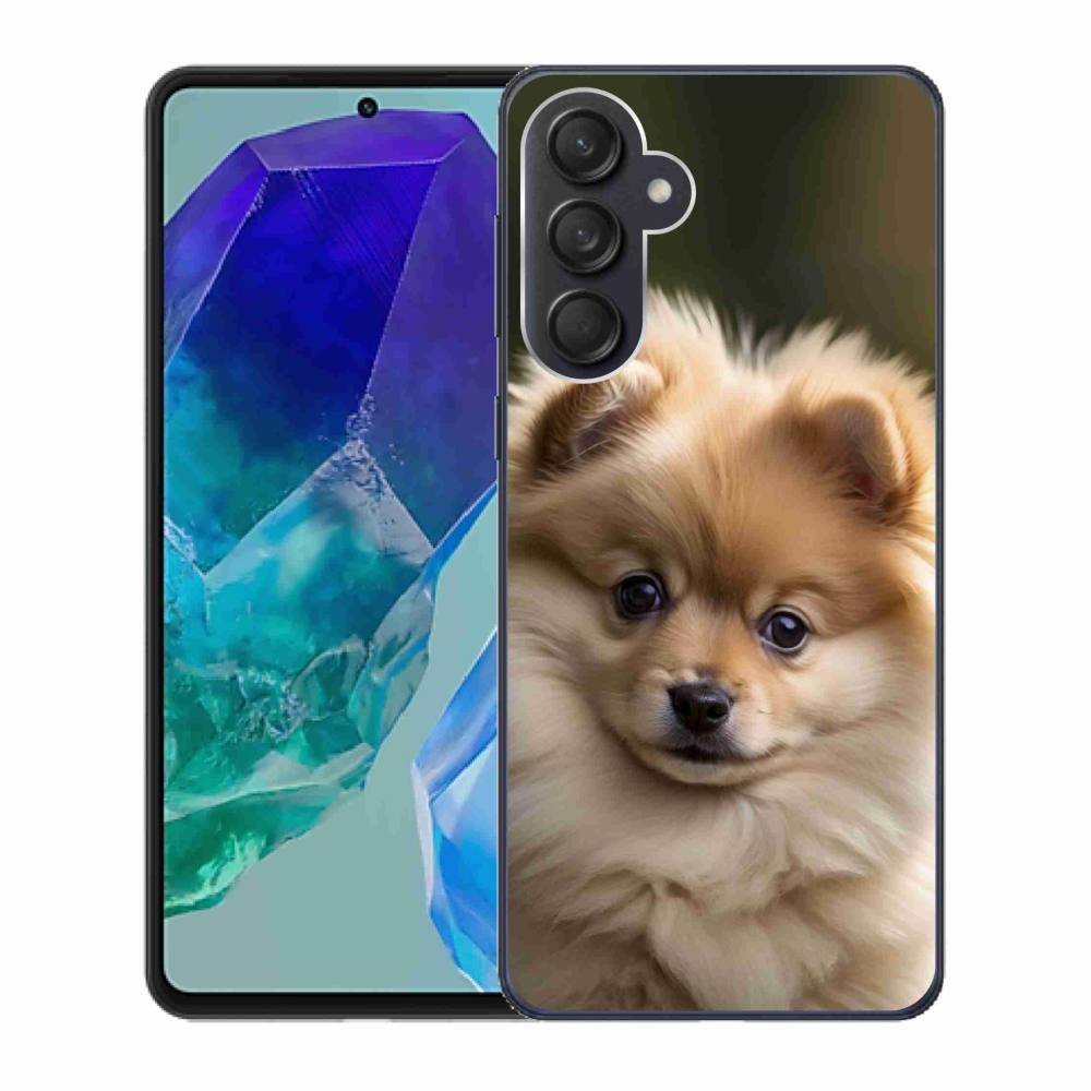 Gelový kryt mmCase na Samsung Galaxy M55 5G - roztomilý pomeranian 2