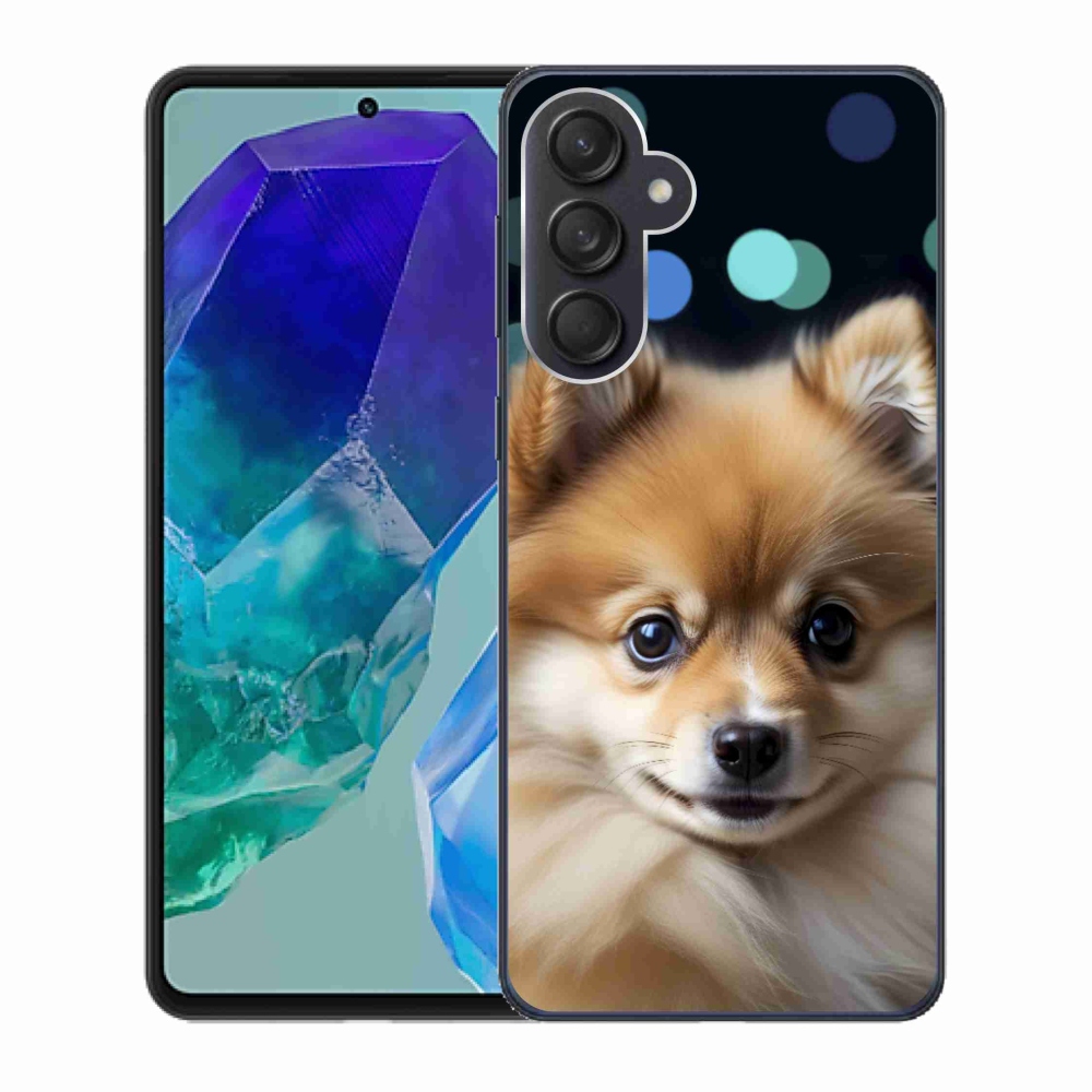 Gelový kryt mmCase na Samsung Galaxy M55 5G - roztomilý pomeranian