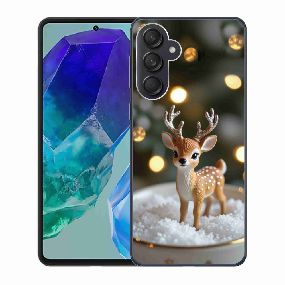 Gelový kryt mmCase na Samsung Galaxy M55 5G - roztomilý vánoční jelen