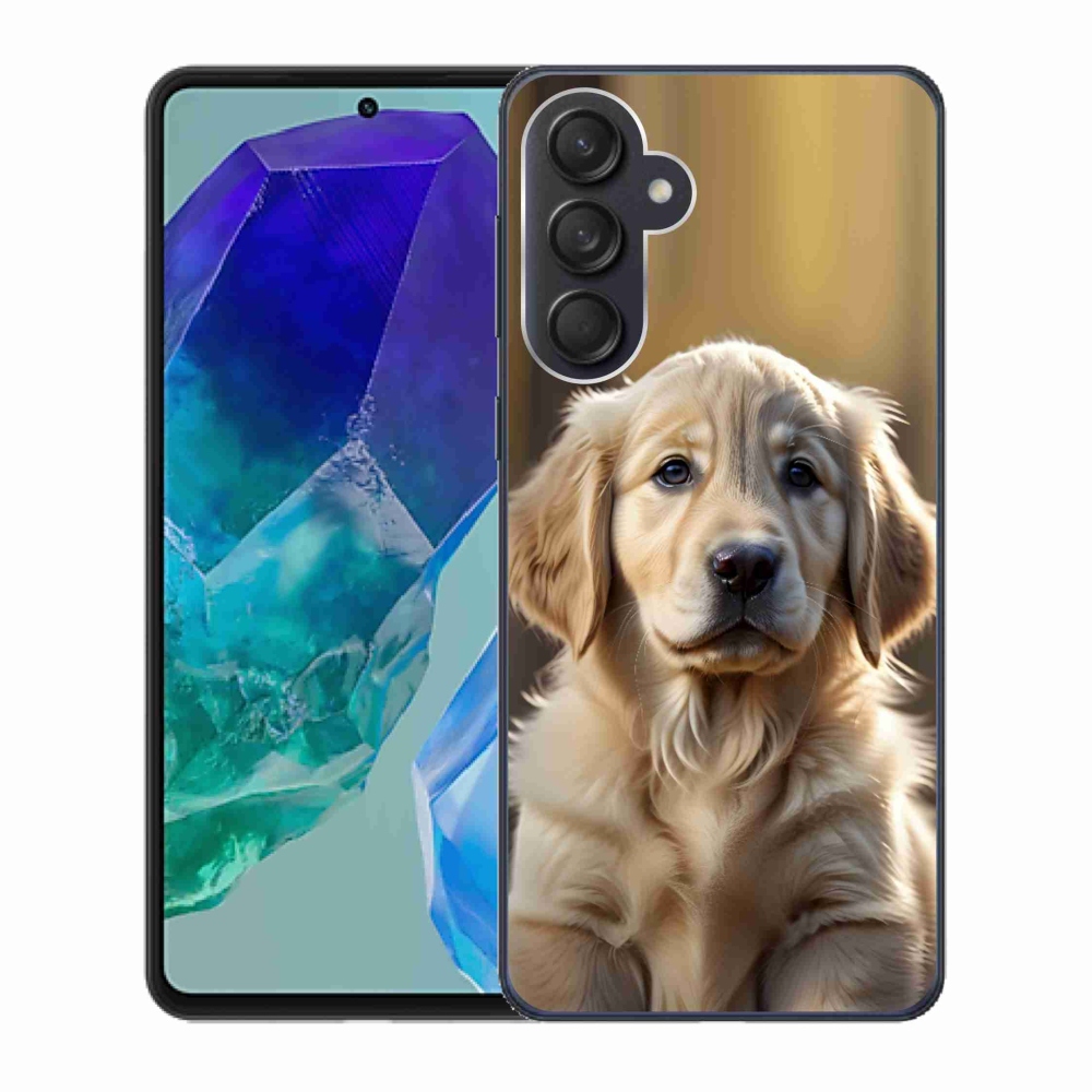 Gelový kryt mmCase na Samsung Galaxy M55 5G - roztomilý zlatý retrívr