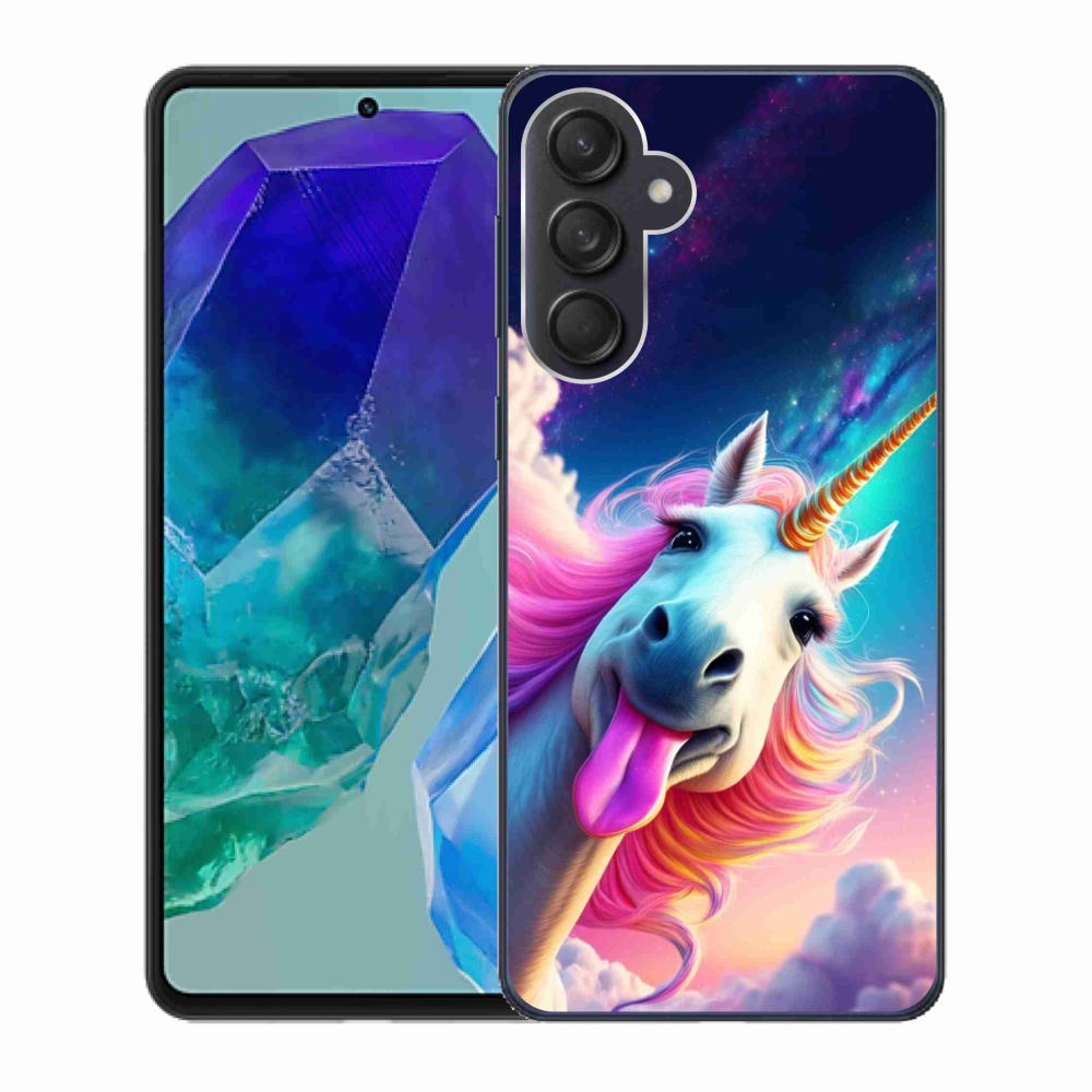 Gelový kryt mmCase na Samsung Galaxy M55 5G - šílený jednorožec