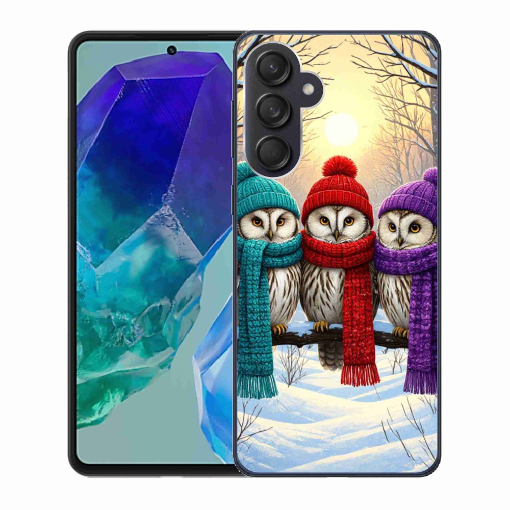 Gelový kryt mmCase na Samsung Galaxy M55 5G - soví přátelé