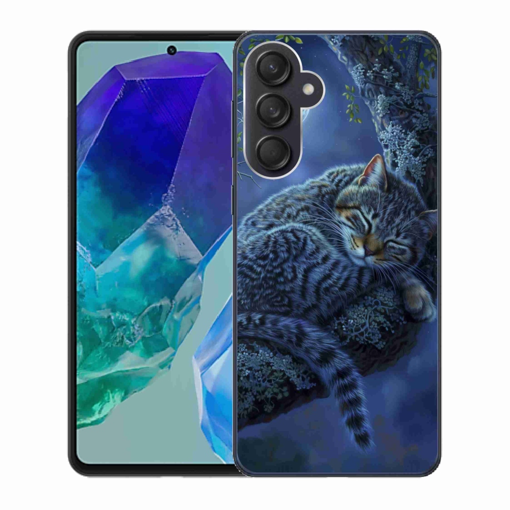 Gelový kryt mmCase na Samsung Galaxy M55 5G - spící kočka