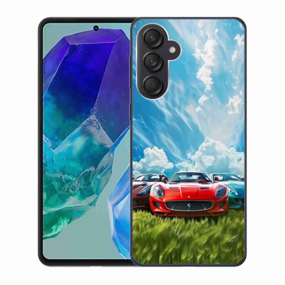 Gelový kryt mmCase na Samsung Galaxy M55 5G - sportovní vozy