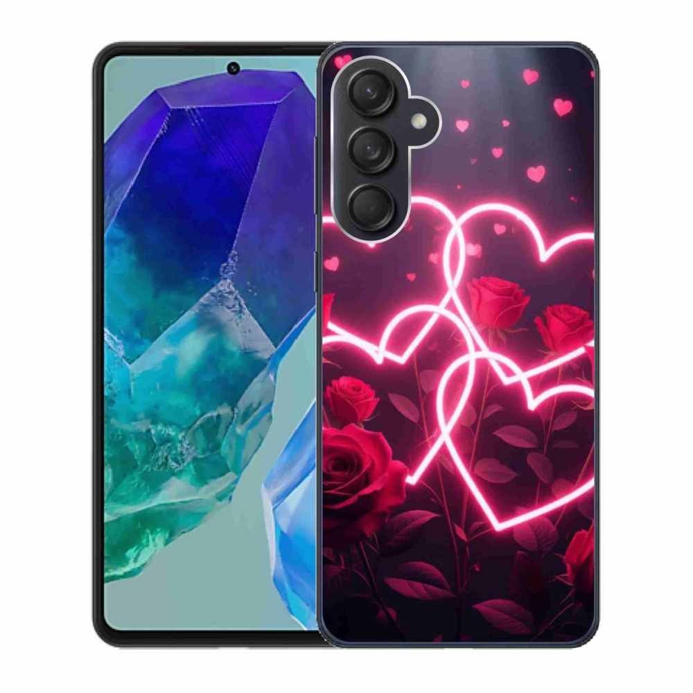 Gelový kryt mmCase na Samsung Galaxy M55 5G - srdce lásky