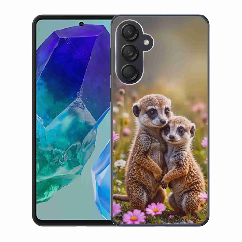 Gelový kryt mmCase na Samsung Galaxy M55 5G - surikatí duo