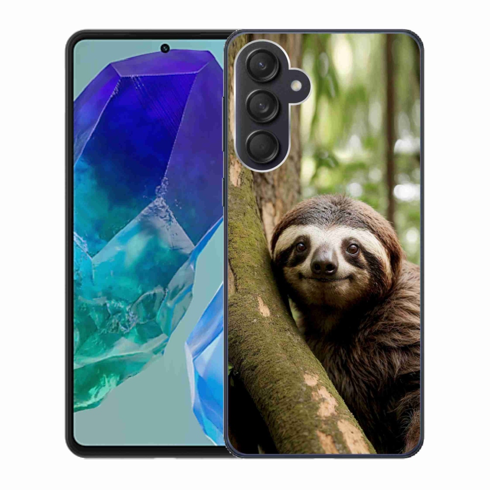 Gelový kryt mmCase na Samsung Galaxy M55 5G - usměvavý lenochod