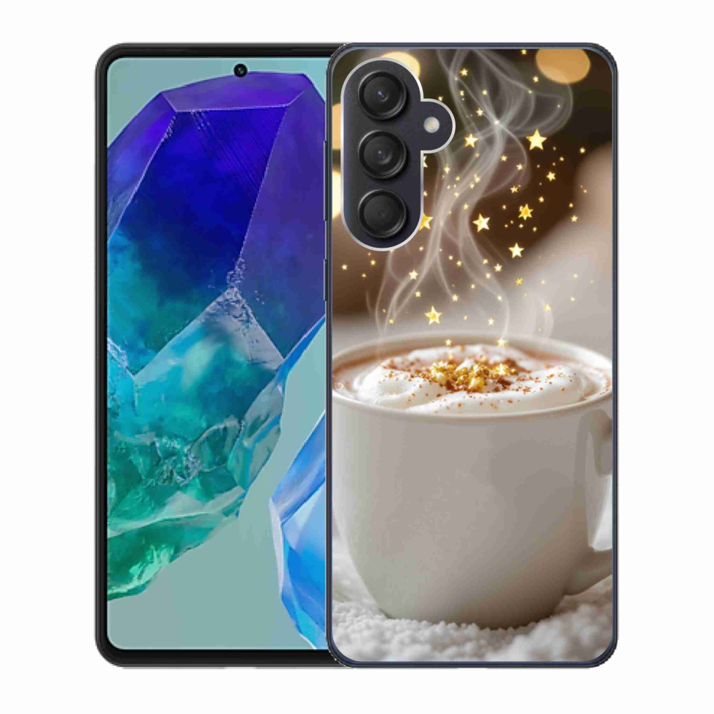 Gelový kryt mmCase na Samsung Galaxy M55 5G - vánoční horký nápoj
