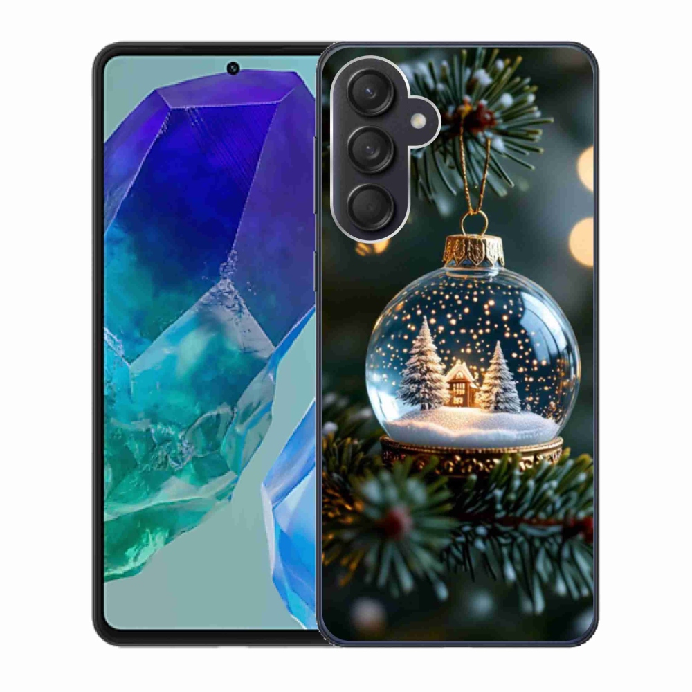 Gelový kryt mmCase na Samsung Galaxy M55 5G - vánoční koule 2