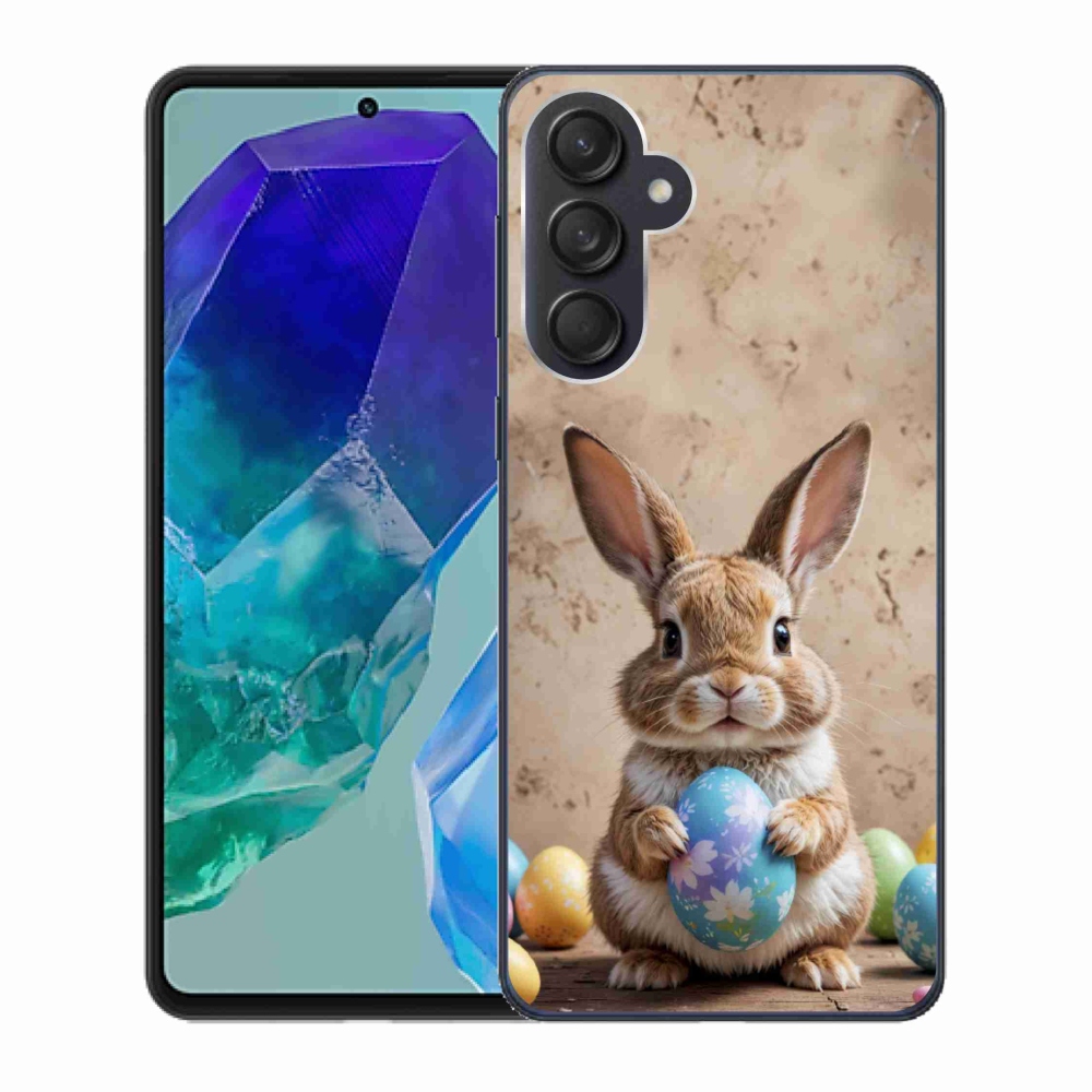 Gelový kryt mmCase na Samsung Galaxy M55 5G - velikonoční králíček