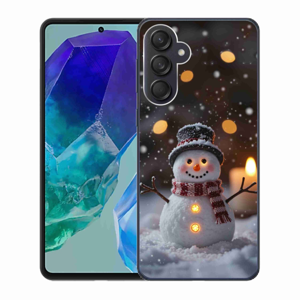 Gelový kryt mmCase na Samsung Galaxy M55 5G - veselý sněhulák